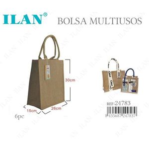 Borsa Multiuso Ilan 30x26x15 Cm in Tessuto Canvas Ecologico - Product Image 1