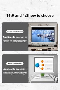 Bán Chạy Nhất Điện Tử Treo Tường Động Cơ Màn Hình Chiếu 60-150Inch Treo Vải Cho Máy Chiếu Sử Dụng - Product Image 4