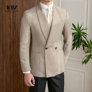 Veste de tailleur formelle pour hommes, sur mesure, en laine et en coton, coupe slim, sur mesure, de haute qualité - Product Image 6