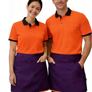 Polo <span class=keywords><strong>de</strong></span> travail personnalisé avec tablier pour personnel <span class=keywords><strong>d</strong></span>'hôtel, restaurant, bar, serveurs, réceptionnistes, personnel <span class=keywords><strong>de</strong></span> <span class=keywords><strong>nettoyage</strong></span>, café et cuisine - Product Image 4