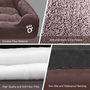 Giường ngủ cho chó chất lượng cao, thoáng khí, hai mặt sử dụng được, phụ kiện giường thú cưng, tổ chó, giường mèo hình chữ nhật lớn - Product Image 6