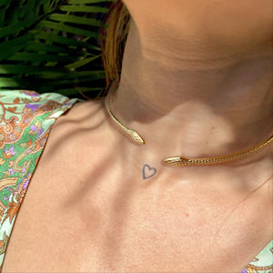 CUCOCUCA YFB 005 Collar de Acero Inoxidable con Cuello Abierto, Joyería para el Cuello, Diseño Sencillo y Atemporal, Envío en 48h a la UE - Product Image 1