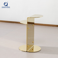 Design de luxe canapé rond Table d'appoint en acier inoxydable maison Villa hôtel petite Table d'appoint pour salon chambre couloir