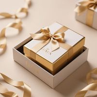 Scatola Regalo a Forma di Libro per Matrimonio, Personalizzata con Goffratura, Chiusura Magnetica, Fiocco, Grande Formato, Pieghevole, con Nastro, Design Moderno