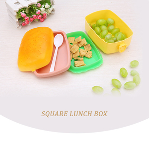 पोर्टेबल बच्चों रचनात्मक प्यारा प्लास्टिक Bento बॉक्स बहु-परत मजेदार हैमबर्गर दोपहर के भोजन के बॉक्स बच्चों के लिए - Product Image 2
