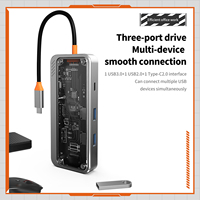 Hub USB WFYEAR USB 3.0 de 5-8 Puertos, Gigabit Ethernet, Puerto PD, Convertidor, Carga Inalámbrica de 15W 2.0, Compatible con Tarjetas SD 2.0