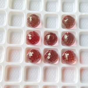 Perline rotonde sfaccettate in Diaspore sintetico da 4mm a 12mm cambiamento di <span class=keywords><strong>colore</strong></span> cristallo pietra sfera di vetro - Product Image 5