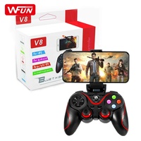 Manette de Jeu Sans Fil V8 Joystick Gamepad Avec Support Téléphone pour Android, iOS, Smart TV, PS3 et PC