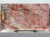 Dalles translucides en pierre de quartzite rouge rose personnalisées pour revêtement mural et dessus de table