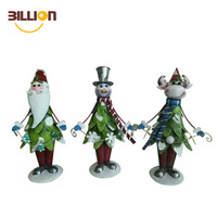 Vente directe d'usine, prix bas, BILLION, Père Noël, arbre de Noël, décoration de Noël en fer, décoration du Nouvel An, 15x12x6cm