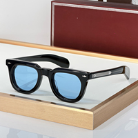 Lunettes de soleil carrées épaisses rétro, monture en acétate noir brillant, protection UV400, mode homme, conduite en extérieur, style urbain