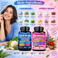 Capsules de complexe de magnésium personnalisables, pack de soutien hormonal et du cortisol, compléments nutritionnels, fabricant en marque blanche