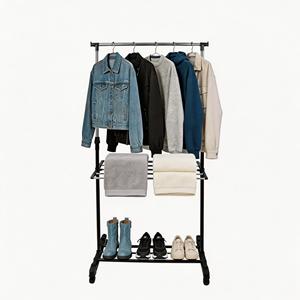 Séchoir à <span class=keywords><strong>linge</strong></span> pliable en métal à 3 niveaux personnalisable <span class=keywords><strong>avec</strong></span> rangement multifonctionnel pour salle de bain et utilisation <span class=keywords><strong>avec</strong></span> sac - Product Image 1