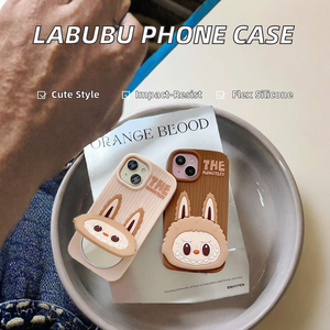 Ốp điện thoại silicon <span class=keywords><strong>3D</strong></span> thời trang Labubu, họa tiết hoạt hình dễ thương, tương thích với iPhone 16 15 14 13 12 11 Pro Max - Product Image 2