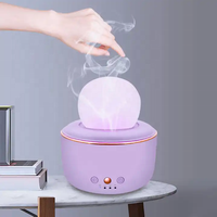 Diffuseur d'arômes créatif en forme de coquille 150ML Lumière nocturne colorée Humidificateur d'air Fonction de minuterie Diffuseurs d'aromathérapie à huile essentielle