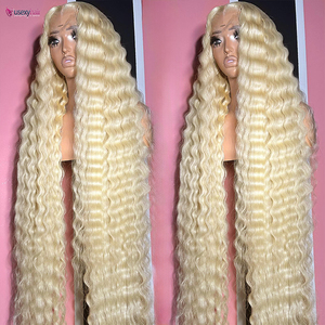 Wholesale <strong>Long</strong> 30 40 Inch Blonde 613 13x6 HD Bone Straight Lace Front Wig Human <strong>Hair</strong> Wig Color Deep Wave Curly Wig Frontal Lace