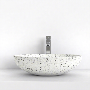 Lavabo de encimera moderno de terrazo hecho a mano, marca OEM Malasia, modelo DS-1478A-8173, hecho de cemento - Product Image 1
