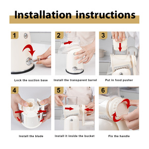 5 lưỡi điều chỉnh công cụ đa chức năng hướng dẫn sử dụng trống Nut pho mát mandoline cắt trái cây quay rau vắt Chopper - Product Image 5