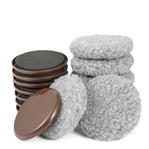 Kit de patins de déplacement de meubles ronds pour surfaces moquetées et sols durs Patins en feutre adaptés à tous les meubles - Product Image 1