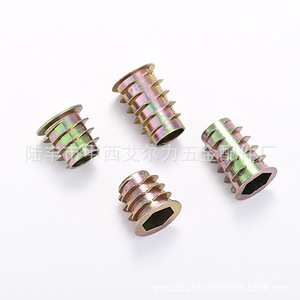 Inserto roscado de aleación de zinc Aerli M10, conector hexagonal interno y externo, accesorio de ferretería para muebles - Product Image 1