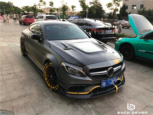 Nouveau capot et cache-nez en fibre de carbone avec verre transparent pour Mercedes-Benz C63 W205 - Product Image 3