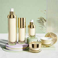 Ensemble de pots en acrylique pour cosmétiques 120ml 100ml 50ml 30ml avec bouchon à vis pour lotion, crème pour le visage, emballage pour soins de la peau
