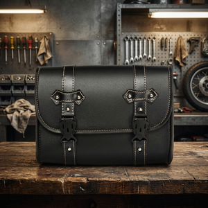 Sacoche de selle de moto en cuir véritable imperméable, best-seller mondial, capacité 25L - Product Image 2