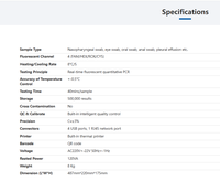 Analyseur PCR en temps réel vétérinaire Seamaty VQ1 Compact, machine qPCR quantitative fluorescente à 4 canaux pour clinique vétérinaire et laboratoire