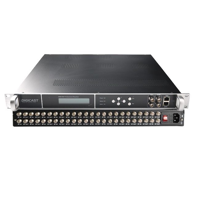 IPTV Headend Solution Digital FTA 24 Tuners Free Satellite DVB-T IP Gateway High Definition Professional Receiver