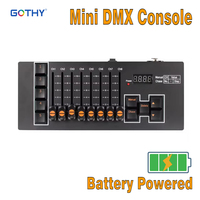 Contrôleur DMX Gothylight à piles 40 canaux, rechargeable USB-C, 5 programmes x 50 pas, programmation facile, portée 50 m, en métal
