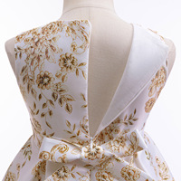 Robe de bal en satin neuve pour filles, robe à fleurs pour petite fille, vêtements pour enfants pour anniversaire et mariage avec décoration de perles