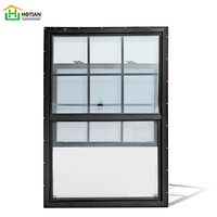 Fenêtre à guillotine simple en vinyle sur mesure, double vitrage Low-E à économie d'énergie, fenêtre coulissante verticale pour la rénovation de la maison