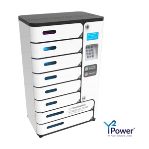 Y2Power UVC 8 baies, sécurisé par empreinte digitale, certifié CE, casier de désinfection et de charge pour téléphones portables, écran tactile 7'', 2 baies plus grandes pour - Product Image 2