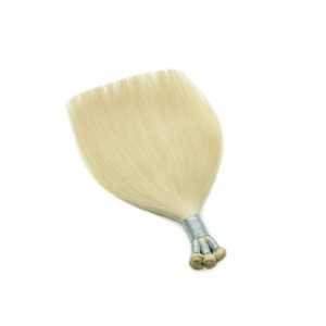 Extensions de cheveux humains russes Remy non traités, soyeux et non traités, de couleur naturelle, doublement étirée, épaisse et sans perte - Product Image 1