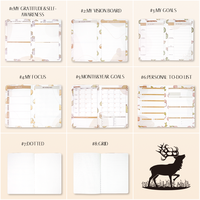 Vente en gros B5/A4/A5/ A6 Impression personnalisée Fitness Budget Hebdomadaire Calendrier Quotidien Journal Planificateur de Mariage Cahier