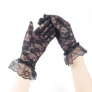Velo <span class=keywords><strong>de</strong></span> encaje español blanco al por mayor para iglesia, <span class=keywords><strong>mantilla</strong></span> católica, pañuelo para la cabeza, chal para misa con guantes negros - Product Image 4
