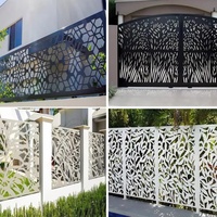 Panneau de clôture en aluminium découpé au laser, motif personnalisé, résistant aux intempéries, écran de jardin, clôture moderne, design moderne, hôtel, restaurant
