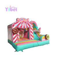 Château gonflable avec toboggan, nouveau design, motif fille mignonne avec sucette, idéal pour les enfants - Vente chaude