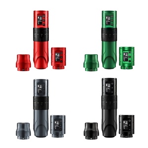 Pistola de tatuaje inalámbrica recargable, máquina rotativa de alta capacidad con doble batería - Product Image 2