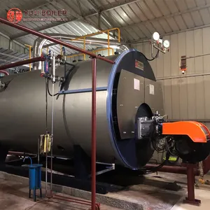 6 Ton/h 10 bar 3 Pass Wet Back caldera de vapor Sistema Automático calefacción fuego personalizado edificio de llaves estilo Horizontal en