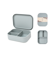 Wellfine Boîte à collation en silicone personnalisée sans Bpa Boîte de rangement pour collation alimentaire pour enfants pour l'école Boîte à lunch Bento à 3 compartiments sans déversement