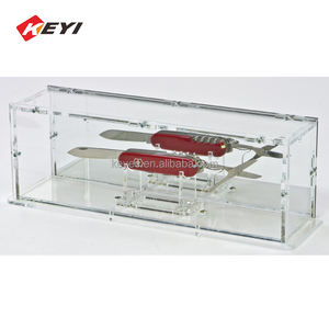 Kunden spezifische transparente Acryl messer Display Box Besteck Messer Vitrine Rack Stand für den Einzelhandel Shop Verwendung für die Förderung - Product Image 1