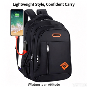 Sac à dos pour ordinateur portable résistant à l'eau avec port USB, grande capacité, sac à dos souple pour l'école, les voyages, le bureau - Product Image 4