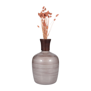 Vaso in Vetro con Coperchio in Legno, Vaso per Fiori Contemporaneo da Tavolo, Decorazione Moderna per la Casa - Product Image 4