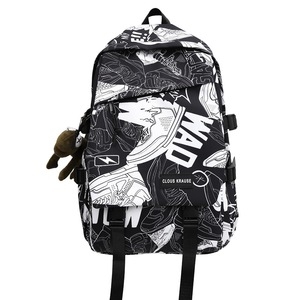 <b>Student</b> <b>Backpack</b> Large Capacity Graffiti Style 18 In Unisex School Education Spring 2024 - Product Image 5
