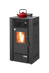 Estufa de Pellets de Biomasa Ecológica de Gran Rendimiento, 14.6KW, Certificación CE, con Tanque de Combustible de 20Kg, Independiente, para Uso en Baños - Product Image 2