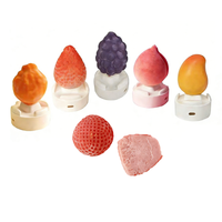 Vente en gros OEM : Crème glacée virale 3D en forme de litchi, dessert glacé crémeux au goût de fruit enrobé de chocolat, certifié Halal