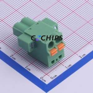 KF2EDGKDM-5.0-2P Plug-in Terminal Block P=5mm Connector Plug Screw Fixing 1x2P 5mm - Product Image 2