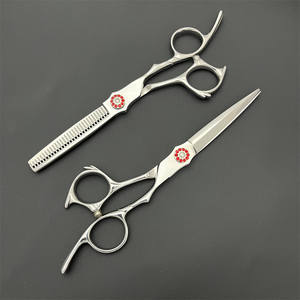 Tijeras de peluquería profesionales Mu de 6 pulgadas, acero inoxidable 440C, para diestros, tijeras de entresacar para salón de belleza, tijeras planas para flequillo - Product Image 4