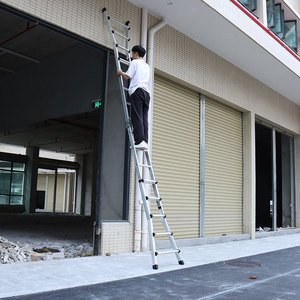 EN131 phê duyệt đa mục đích telescoping thang đôi bên 3x4 4x4 5x4 nhôm bước thang với 4 vị trí làm việc - Product Image 6